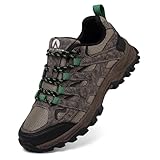 Unitysow Zapatillas de Senderismo para Hombre Zapatillas de Trekking Outdoor Camping Caminar Botas de Montaña Ligeros Transpirable Zapatos de Deporte,Marrón,44 EU