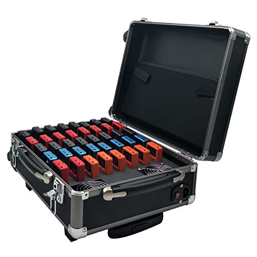 Retekess TT105 2.4G Dispositivo de escucha asistida, equipo de traducción para iglesia, escuela, fábrica y capacitación, 50 canales, estuche de carga de 40 ranuras, 2 transmisores y 38 receptores miniatura 4