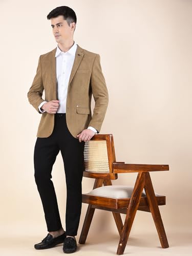 Image of Cantabil Blazer for Men l Premium Casual Blazer Slim Fit Notched Collar Polyester Fabric Solid Pattern