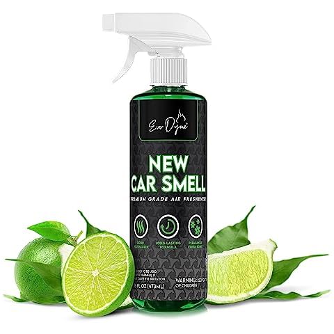 New Car Smell Spray (16oz), Made in USA | Long Lasting Car Air Fresheners Eliminates Odor - Air Fresheners for Cars, Trucks, & Other Automotive Vehicles – Fresh Scent Air Freshener Spray by Evo Dyne Cover
