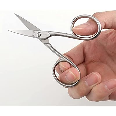JARVISTAR Small Embroidery Curved Scissors, 4 Forged Stainless Steel Detail Craft Cutter, Sharp Pointed Tip for Fabric Sewing, Needlework, Yarn and DIY Crafts