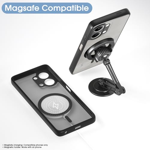 Image of Amazon Basics Back Cover for Vivo Y11 5G Compatible with Mag-Safe Smoke Back | Shockproof Design | Hard Transparent Back Case (Black Smoke Mag-Safe)