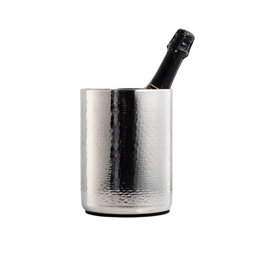 Cubos de hielo, Cubo enfriador de vino y champán de acero inoxidable Cubos de hielo para fiestas(Silver)