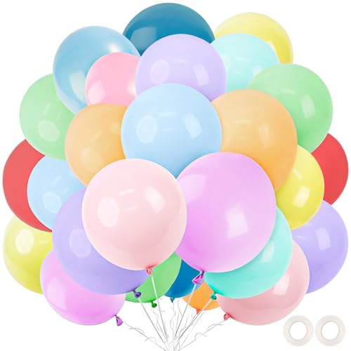 120 balões de macarrão, 10 balões sortidos de cor clara, macarrão, 30 cm, arco-íris para aniversário, chá de bebé, casamento, decoração de festa de bebé