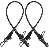 Tivray 2Pcs Dog Seat Belt for Car, Universal Dog Car Seatbelt with Buckle and Hook Latch, 360° Rotatable Lockable Clasp, Reflective Safety Pet Harness for Vehicle, Pet Safety Restraint, Black