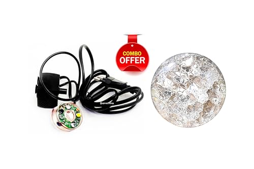 Image of Banshika Fountain Glass Ball + Mini Water Fountain Pump 3W Small Submersible Pump for DIY Crafts | Indoor Fountain | Aquarium /Fish Tank (Power:3W, H.MAX:0.6M, Flow Rate:200L /H)(Combo Pack)