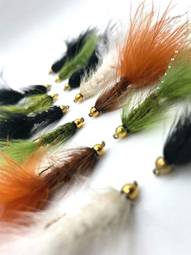 Image of Ventures Fly Co. | Baker's Dozen Packs | 13 Premium Hand-Tied Fly Fishing Flies | Water-Proof Fly Cup Included | Dry, Wet, Nymph, Streamer, Terrestrial | Perfect for Trout and Bass!