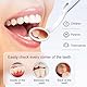 JIEYUCHU Zahnarztspiegel mit LED Licht, 3 Stück Mundspiegel mit Anti-Fog-Beschichtung, Oral Dental Mirror Dentalspiegel, Dentalspiegel für eine bessere Zahnpflege (Blau+Orange+Grün)