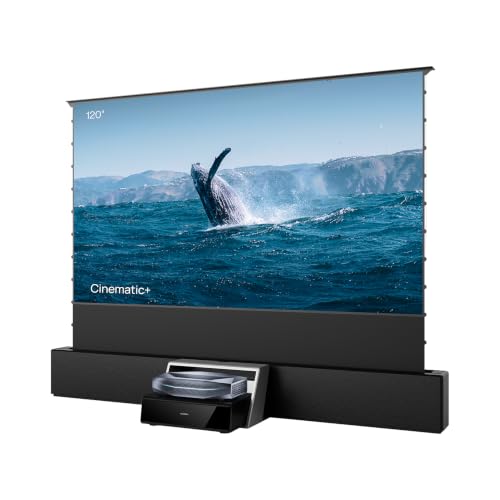 Image of AWOL Aetherion Max 4K 3D UST projector & 120 inch Motorized ALR Floor Rising Projector Screen & 120 inch Smart Station Bundle(Aetherion Max&ALR-F220&AS-120)