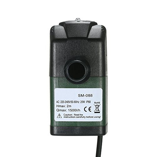 Decdeal Pompa acqua 1500 l/h 25 W sommergibile per...