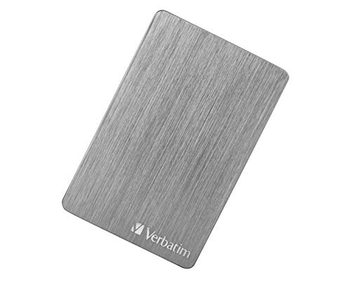 Verbatim Store 'n' Go ALU Slim, 2 TB, Space Grey, Externe Festplatte, USB 3.2 GEN 1, Festplatte extern aus Aluminium, für Windows & Mac OS X, tragbare Festplatte, USB Festplatte