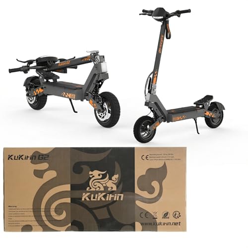 KUKIRIN G2 Patinete Eléctrico para Adultos, Scooter Eléctrico Plegable con Neumáticos de Vacío de 10', Suspensión Doble, Larga Autonomía, Frenos Dobles y Pantalla Táctil