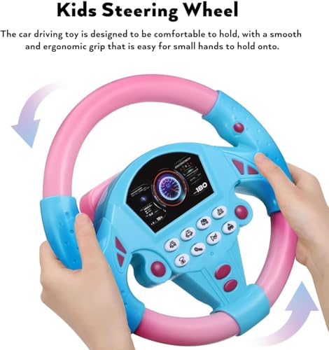Image of Premium Kids Steering Driving Wheel Funny Interactive Driving Wheel with Music (Multi-Colour)
