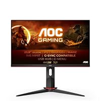 AOC Gaming 24G2U - 24 Zoll FHD Monitor, 144 Hz, 1ms, FreeSync Premium (1920x1080, HDMI, DisplayPort, USB Hub) schwarz