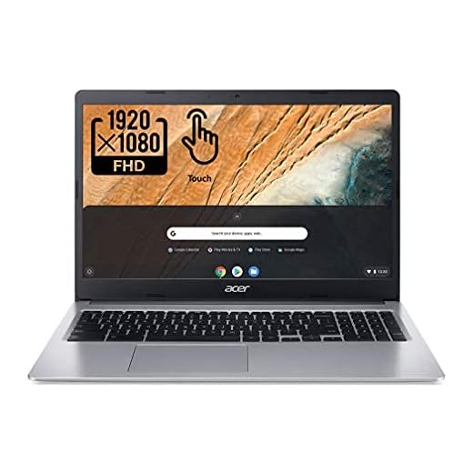 2020 Acer Chromebook 315 15,6" Full HD 1080p IPS Laptop PC, Intel Celeron N4020 Dual-Core, 4GB DDR4 RAM, 64GB eMMC, webcam, WiFi, bateria de 12 horas, Chrome OS, cinza platinado