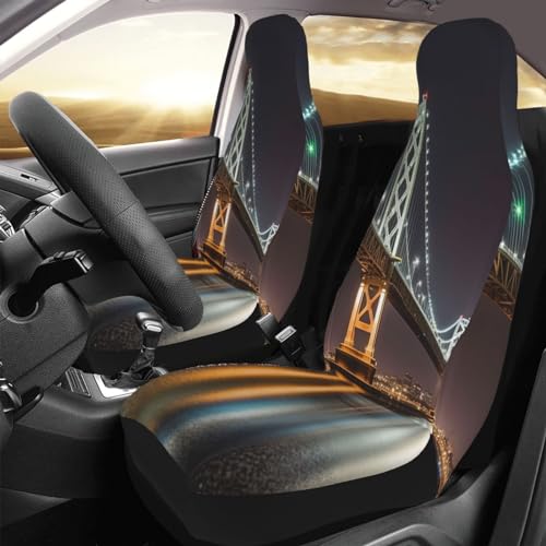 Housses de siège de voiture imprimées avec protection complète motif pont