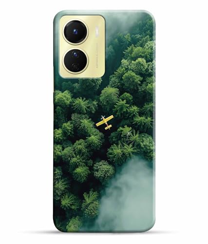 Image of Aeroplane Travel World Printed Hard Back Case Cover & Compatible for Vivo Y16 | V2204 | V2214 (Multicolor) - D1805