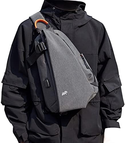 SZSYCN Sling Bags Crossbody Backpack for Men Women,Waterproof Sling Backpack One Strap Shoulder Chest Bag Multipurpose Daypacks with USB Charger Port for Hiking Walking Biking Travel Cycling