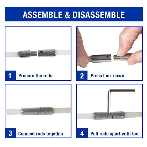 Eastman 60767 Dyer Vent Cleaning Kit, Extension Rods, Black - Thumbnail 4