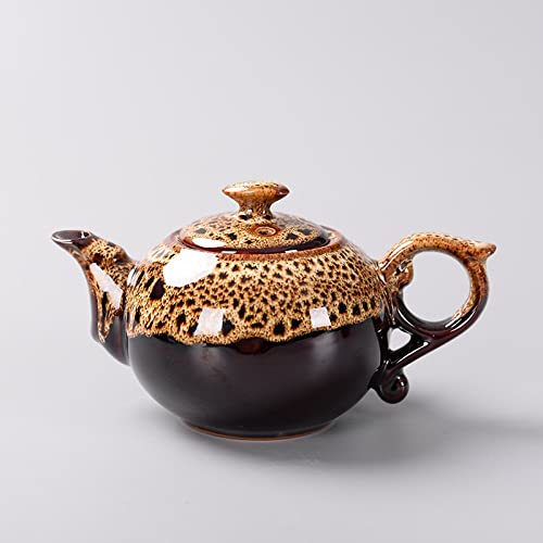 Tetera china tradicional ZAW roja con sistema de té esmaltado 6