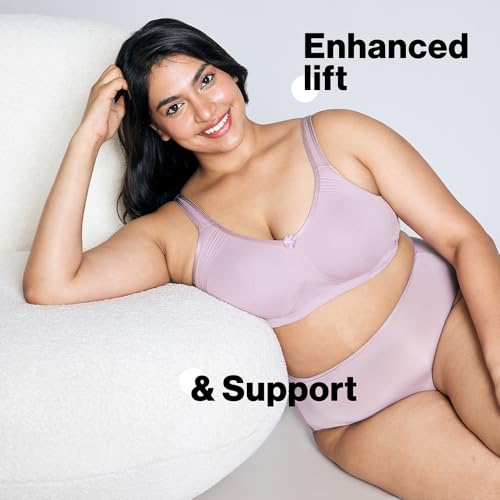 Image of NYKD NYB169 Cotton Non Padded Non Wired Encircled Shaping Bra Full Coverage Side Lift (Plus