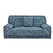 sourcing map Bedruckter Sofabezug für Sessel, Stretch-Couchbezug mit einem Kissenbezug, stilvolles Muster, Möbel für Wohnzimmer, schieferblau, groß