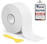 HNNHOME 38mm x 3.2m White Self-Adhesive Bath Sealant Strip, Waterproof Sealing Tape Caulk Strip for Kitchen, Bathroom, Wall Corner, and Sink (White, 1)