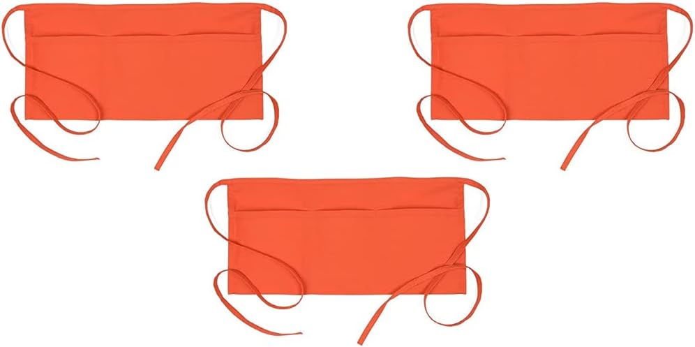 Fame Original 3 Pocket Waist Apron 18132 for Adults in Orange - One Size Fits Most - Unisex (F9-83534)