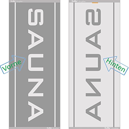 Saunatuch XXL grau/ silber- Hochwertiges Sauna Handtuch extra groß lang breit 85x200cm Grau/ Silber XL von FERMEL Luxusfrottier-3