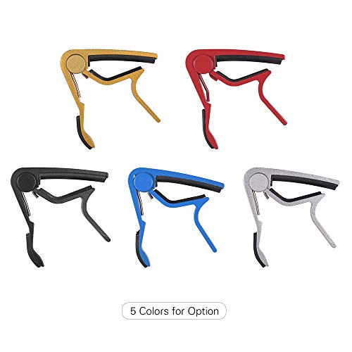 LAOJIA Liga de alumínio Quick Change Guitarra Capo Braçadeira Único-mão para Acoustic Folk Bass Guit