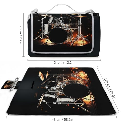 Couverture de pique-nique portable tapis d'extérieur pliable imperméable - 4