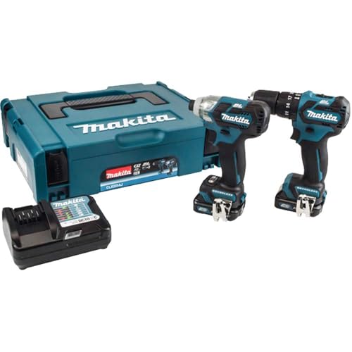 Makita CLX205AJ 12v Max CXT Cordless Brushless Combi Drill and Impact Driver Kit 2 x 2ah Li-ion