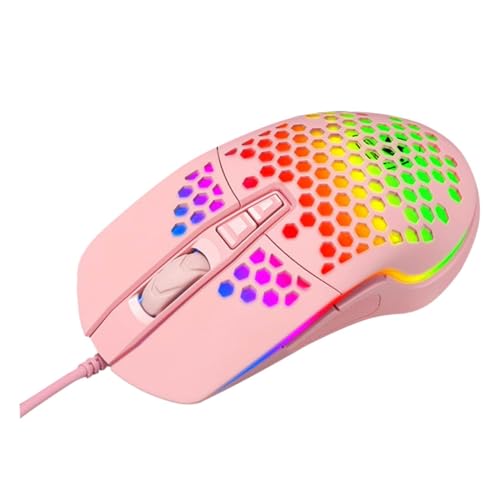 Souris de jeu filaire creuse rétroéclairée lumineuse PC 6 boutons