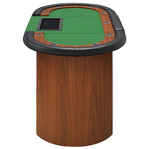 RAUGAJ Pokertisch für 10 Spieler, mit Chiptablett, grün, 160x80x75cm, Artikelfarbe grün – Bild 5