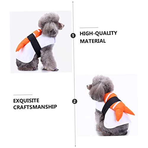 Disfraz divertido para perro tamaño S color naranja miniatura 5