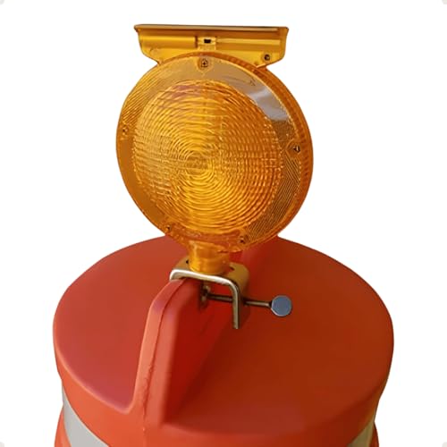 Sinalizador Viário LED Solar Recarregável Universal Parafuso Cone Rodovia Obra