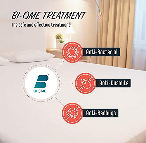 ⭐ Waterdichte matrasbeschermer 140 x 200 cm, molton 100% katoen, matrashoes met vochtbescherming, ademend, nieuwste… - Image 4