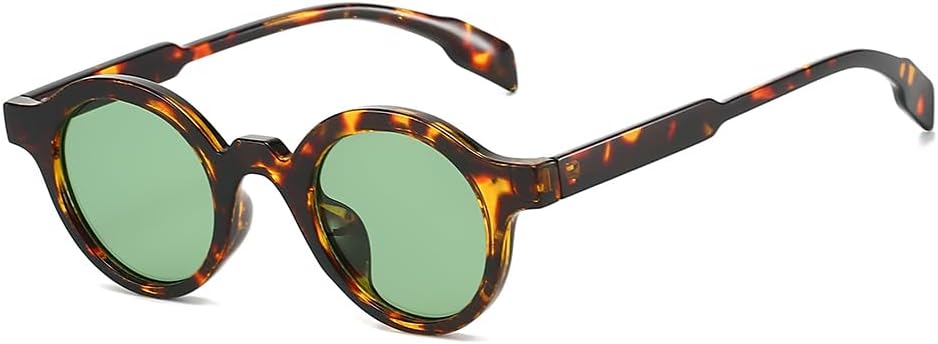 YAMEIZE Occhiali Da Sole Rotondi Vintage - Telaio Spesso Colorato - Lenti UV400 - Unisex - Con Panno E Custodia