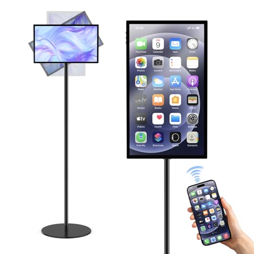 Image of Touch-Screen Self Service Kiosk, Interactive Digital Display Stand with Pedestal Base, Digital Signage,FHD Information Kiosk,Applicable for Content Query and Information Publishing (15.6 inches)