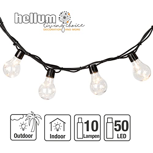 hellum LED Lichterkette Glühbirnen warmweiß, 10 LED, für außen mit Trafo – Bild 4