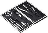 yak leder ecco Manicure-Etui, YAK-Leder, schwarz, 8-tlg., Inox-Füllung