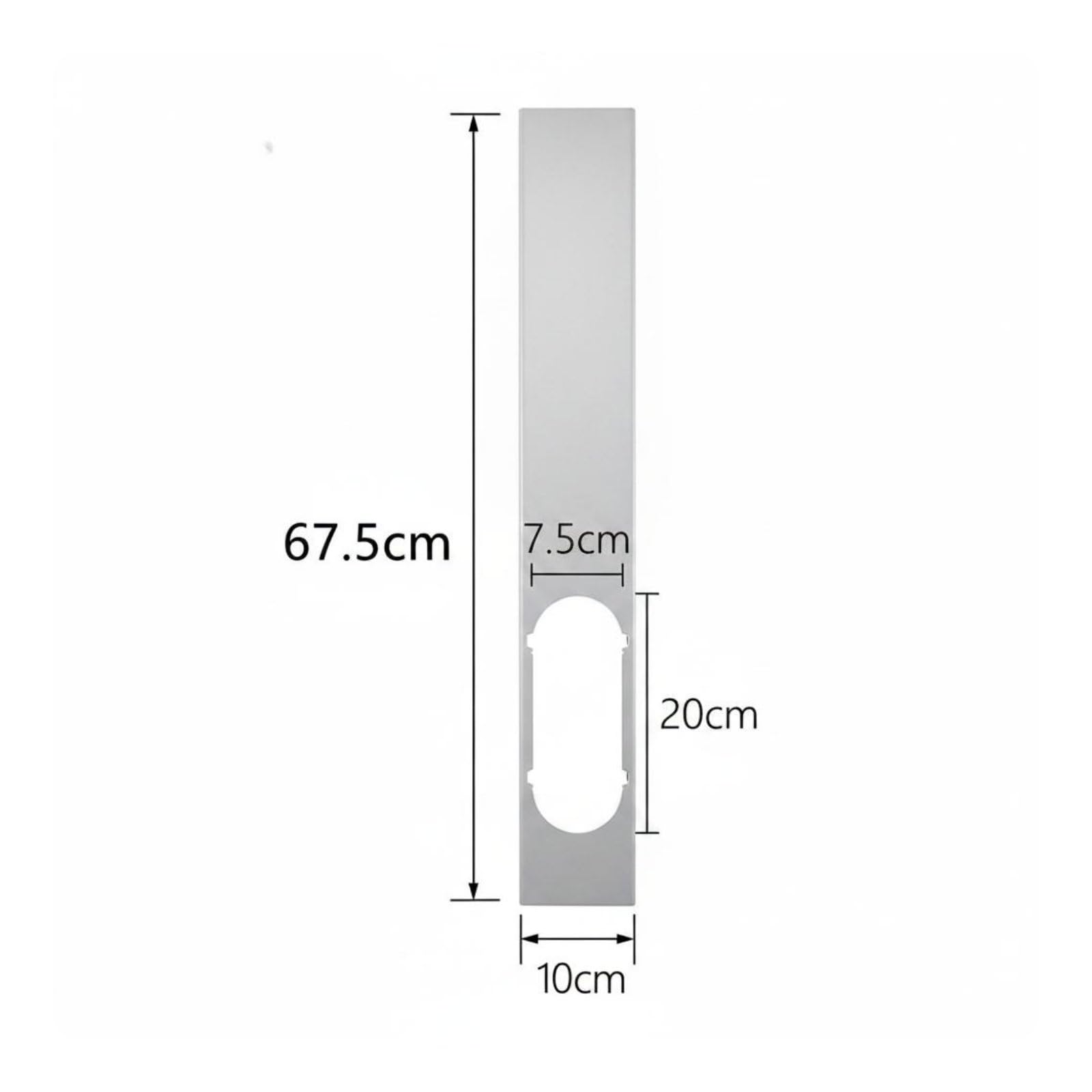 predolo Fenetre pour Climatiseur Mobile, Panneau Fenêtre Climatiseur PVC Plaque, Calfeutrage Climatiseur, Fenêtre Clim étanche Accessoire pour Climatisation, 67.5CM With Hole 1PC