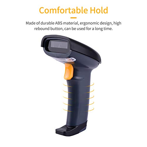 Handheld 1D Barcode Scanner USB Wired Bar Code Reader Manual Trigger/Auto Continuous Scanning Suppor