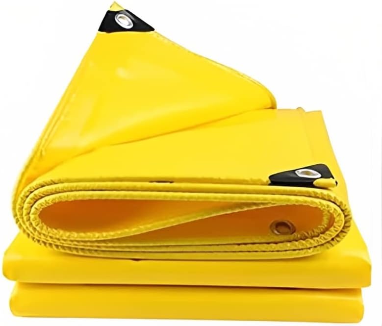 15FT X 18FT Yellow Heavy Duty Tarpaulin Tirpal Tadpatri Tharpai Thadika, Extra Strong, Eyelets, UV Resistant, 100% Waterproof Virgin, 6 Layer MLCL 3D Rib Technology-1 No by SR Traders