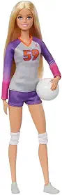Barbie Profissões Boneca Jogadora de Vôlei para crianças a partir de 3 anos