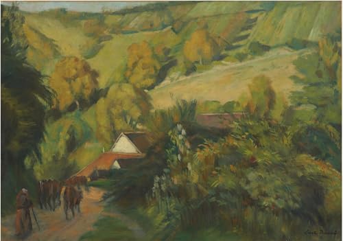 Tableaux sur toile Emile Bernard la Descente à Molosmes art moderne pour bureau 60x90cm