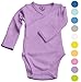 Baby Onesie Organic Cotton - Kimono Style with Side Snaps and Gloved Sleeve