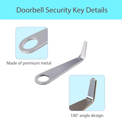 Video Doorbell Key Replacement Tool,Doorbell Opening Release Tool Removal Pin Security Key Compatible with Ring Battery Doorbell (2024 release)- 2 Pack