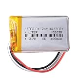 Batteria a 3 cavi 402035 LiPo 3.7V 400mAh 1.48Wh 1S 5C Liter Energy Battery Ricaricabile con PCM termistore NTC Smartwatch Elettronica - Non adatto per Radiocomando 37x20x4mm (3P|400mAh|402035)