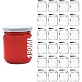 casavetro 24 Pot Confiture 200ml – Pots de Bocaux en Verre Hermétique Vide avec Couvercle ...